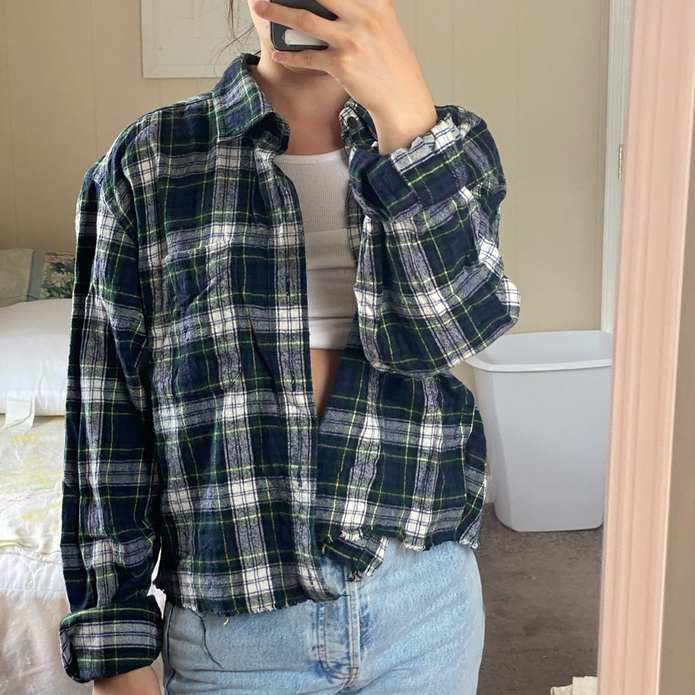 L.l.bean cropped flannel